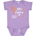 thumbnail image 3 of Inktastic Worth Fighting for Leukemia Awareness Orange Heart Boys or Girls Baby Bodysuit, 3 of 5