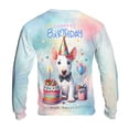 thumbnail image 2 of Happy Birthday Cute Puppy Bull Terrier with Cake Gifts Party Hat All Over Print 3D Sweatshirt Unisex Merch Bully Dog Lovers Gifts Idea - 00029, 2 of 6