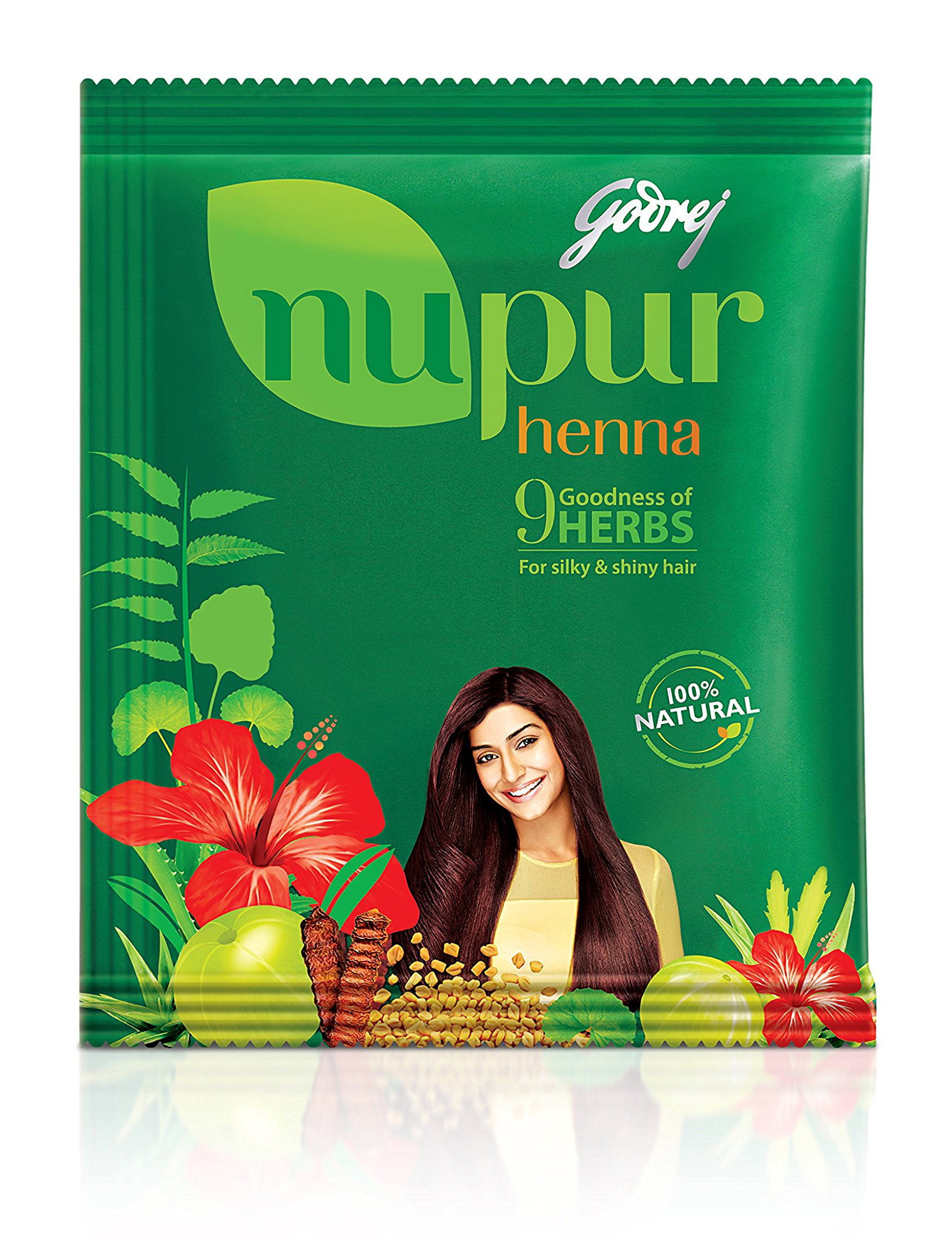 Nupur Henna Natural Mehndi for Hair Color with Goodness of 9 Herbs 120  Grams ( Ounces) 
