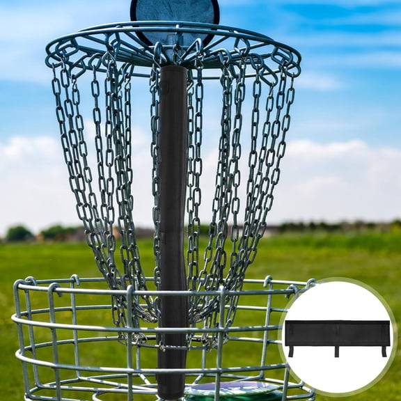 CRILSTYLEO Black Disc Golf Basket Silencer Pad with Easy Install Oxford Cloth for Backyard Use