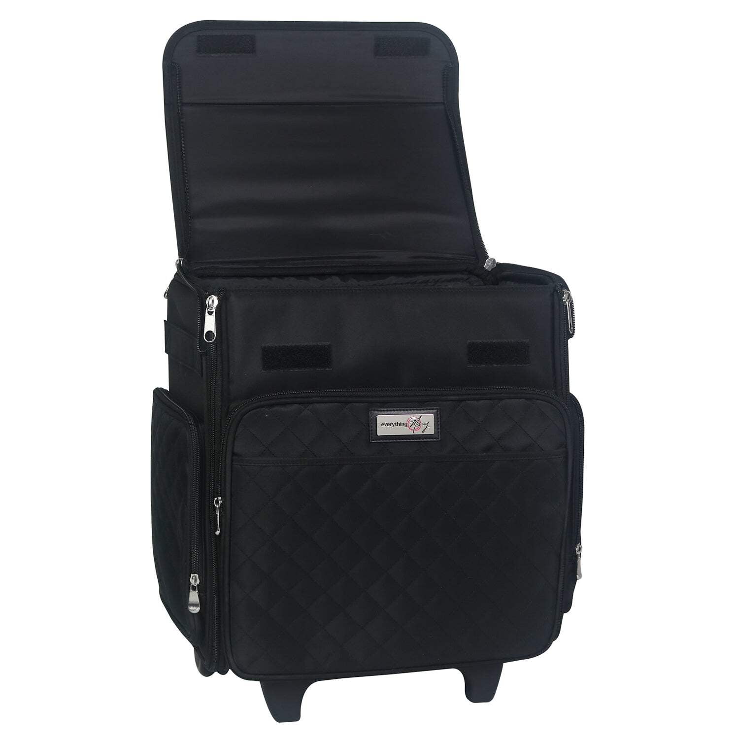 Collapsible Rolling Scrapbook  Featherweight Case, Black Quilted