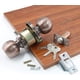 thumbnail image 2 of Perilla de puerta de bola para exteriores con perilla de puerta de cerradura con llave para privacidad perilla de bola para entrada de baño dormitorio bola estándar bronce aceitado esquí esquí Gafas de esquí, 2 of 5