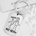 thumbnail image 4 of Llavero de papá para hombre, lindo llavero para mochila de coche, regalos para él, día del padre, cumpleaños, Navidad de hijo e hija, 4 of 5