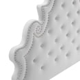 thumbnail image 5 of Modway Gwyneth Tufted Performance Velvet Twin Platform Bed in Light Gray, 5 of 10