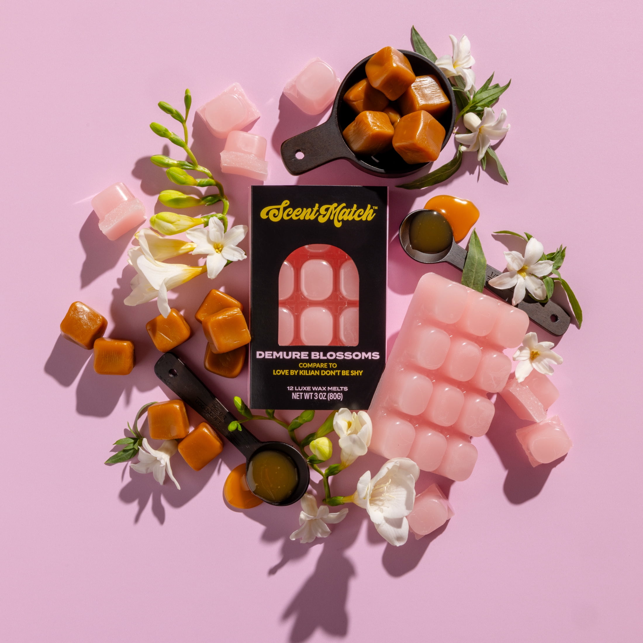 (3 pack) IllumiScents ScentMatch, 3 oz Wax Melts, Demure Blossoms (Compare to: Killian Love, Don’t be Shy)