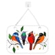 thumbnail image 3 of Yuarrent Atrapasoles para ventana con forma de ave, colgante acrílico teñido para accesorios de decoración del hogar Decoración del hogar 4 pajaritos Yuarrent HA005578-03, 3 of 6