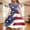 Multicolor-4, variant on Girls Summer Sundress A-Line Patriotic Sunflower Print Sleeveless Casual 4th of July Dress for Kids,Size 13-14 T