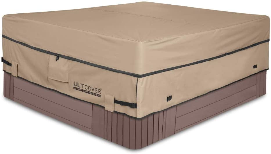ULTCOVER Waterproof 600D Polyester Square Hot Tub Cover Outdoor SPA