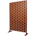 thumbnail image 5 of Tcbosik Metal Outdoor Privacy Screen, Freestanding Privacy Fence Panel for Patio, Garden, Balcony, Modern Decorative Divider, 76"H x 48"W, Rust Red, 5 of 9