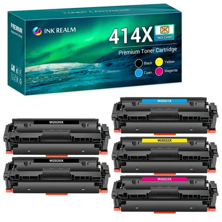 414X 414A No Chip Toner Cartridge Compatible for HP 414X W2020X W2020A Pro MFP M479fdw M479fdn M454dw M454dn Printer (2x Black Cyan Magenta Yellow  5-Pack) price history on PriceWatchPro