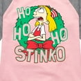 thumbnail image 3 of Hey Arnold! - Ho Ho Ho Stinko - Toddler And Youth Girls Raglan Graphic T-Shirt, 3 of 5
