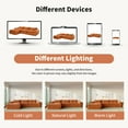 thumbnail image 4 of Harper & Bright Designs Modular Foam Sectional with Ottoman, Chenille 4 Seater Compressed Sofa, Free Combination Floor Sponge Couch with Integrated Backrest and Seat Cushion, 116'', Orange, 4 of 12