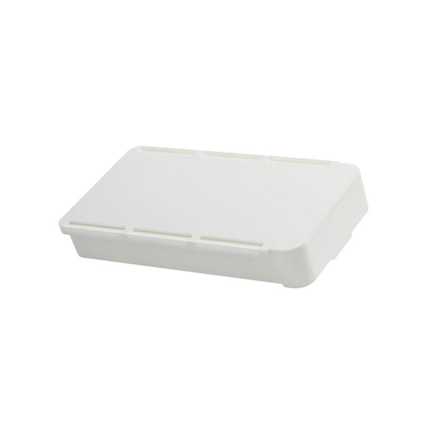 Cajón de almacenamiento Inteprter multifuncional compacto para organización escolar Almacenamiento y organización DEL hogar Blanco 19.8x10.5x3.3 cm