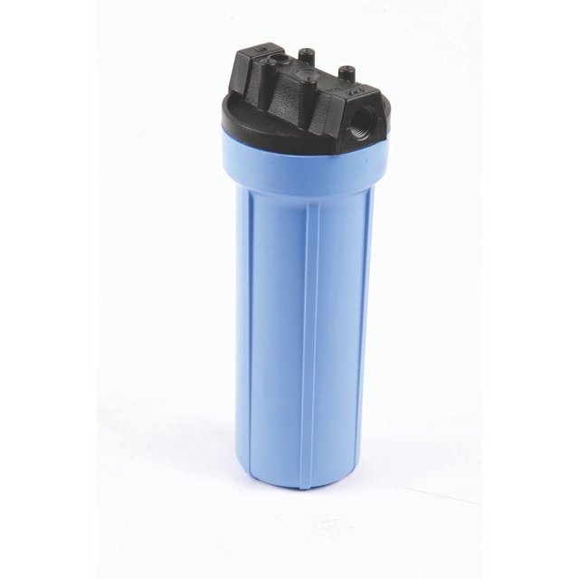 SHURflo Fresh Water Filter Housing 158195 PENTEK; 10 Inch Length; 1/2 Inch Female Ports; With Pressure Relief Valve