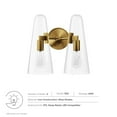 thumbnail image 6 of Modway Beacon 2-Light Wall Sconce in Clear Satin Brass, 6 of 7
