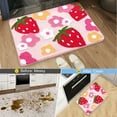 thumbnail image 6 of Pink Bathroom Rugs Cute Strawberry Flower Bath Mat Bathroom Accessories,Funny Colorful Non Slip Floor Bath Rug Machine Washable Bathmat Soft Microfiber Carpet for Shower,Bathtub (16x24 inch), 6 of 6