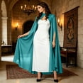 thumbnail image 3 of Chiffon Cape Poncho For Women, Teen Sheer Mesh Party Long Shawl Wrap, Halloween Capelet Bridal Evening Dress Cover Up, 3 of 7