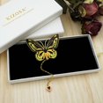 thumbnail image 4 of Marcador KIZOSA con forma de mariposa de metal con cadena y corazón, regalo, 4 of 6