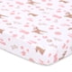 thumbnail image 3 of Sábanas Ajustables para Cuna Portátil The Peanutshell Woodland Floral Rosa Juego de 3, 3 of 8