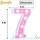thumbnail image 4 of Lámpara decorativa Pooqla Pink Glitter número 7 con batería, 4 of 6