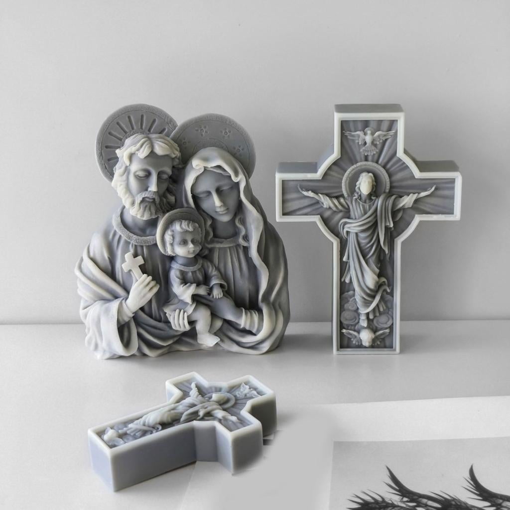 Osdhezcn Silicone Religious Themes Mold Candle Crafting Molds Perfect for Crafting Unique Scented Candle for Home or Studio Use