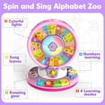 thumbnail image 4 of Learning Toy for 1 2 3 Year Old Girls, Spin and Sing Alphabet Zoo with Sounds, Interactive Educational Toys for Toddlers 1-3, Birthday Gifts for Baby Girls Boys 9-12-18 Months, 4 of 7