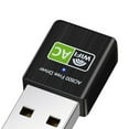 jixopn USB Network Card WiFi Receiver 600Mbps USB WiFi Adapter Dongle 2.4G/5.8G Free Drive Plug