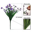 thumbnail image 4 of Ksnnrsng Flores artificiales de margarita, 4 piezas de flores artificiales, arbustos de plástico verde, flores falsas para interiores y exteriores, flores artificiales para el hogar, jardín, ventana, caja, decoración de plantas colgantes (fushia) Vhermosa Macetas, 4 of 8