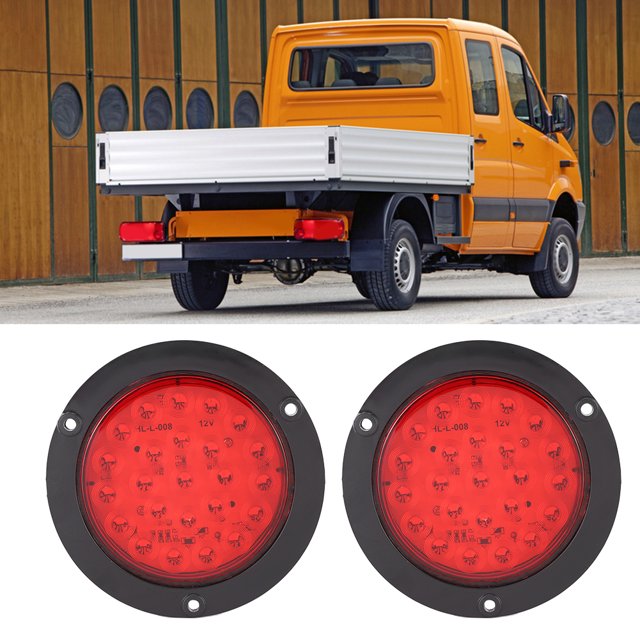 Luz impermeable, 2 piezas, 24 LED, 4 pulgadas, lámpara lateral impermeable para remolque, características líderes en su clase