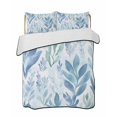 thumbnail image 2 of Blue Green Botanical Twin XL Size Down Alternative Comforter, Lightweight Comforter Quilt Bedding Set with Pillow Shams Summer Watercolor Leaf Plant All Seasons Bed Comforter Duvet Insert 68"x98", 2 of 7
