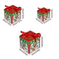 thumbnail image 3 of Gallickan Christmas Gift Boxes, 3 Pcs Nested Decor Set, Holiday Present Packaging, Decorative Storage Containers, for Gift Wrapping and Party Decor, 3 of 6