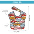 thumbnail image 4 of Hirioo Cute Cars for Baby Waterproof Pocket Bib Adjustable Closed for Babies Toddlers with Large Pocket 6-24Months, 4 of 8