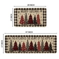 thumbnail image 5 of Sm:)e Buffalo Plaid Xmas Tree Merry Christmas Kitchen Mats Set of 2, Winter Home Decor Low-Profile Kitchen Rugs for Floor - 17x29 and 17x47 Inch, 5 of 7