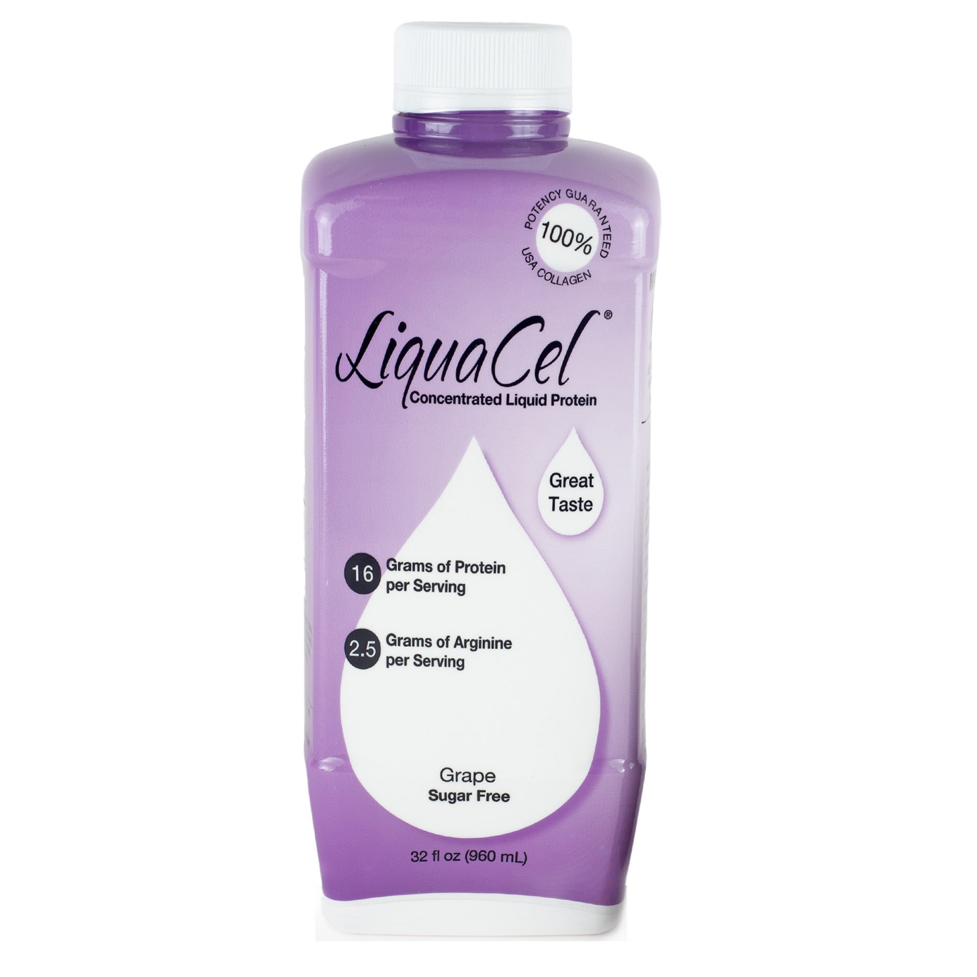 LiquaCel Oral Protein Supplement Grape 32 oz Bottle