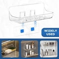 thumbnail image 4 of 2 Pack Acrylic Shower Caddy,9.45" x 3.54" Clear Self Adhesive Shelves,Wall Mount Organizer with Adhesive Tape,No Drilling,Storage Shelf for Home Bathroom Kitchen Hotel By HXRH, 4 of 7