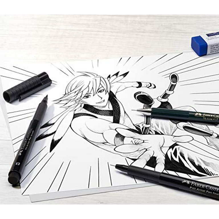 Faber-Castell Pitt Artist Pen Mangaka Wallet - 6 India Ink Manga