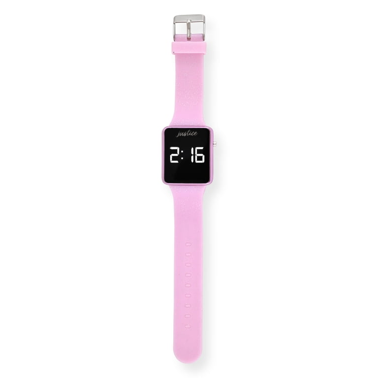 JSE40278WM Justice LED Watch with Glitter Strap and 2pc  display picture 1