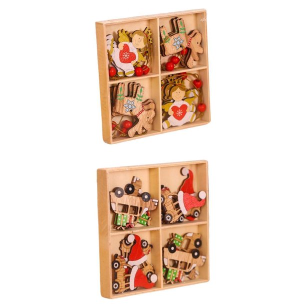 Decoraciones para colgar árboles,adornos para árboles de navidad adornos colgantes,Decoración de fiesta de Navidad Suministros para manualidades colgantes,Adornos colgantes de madera hechos Macarena Decoraciones para colgar árboles