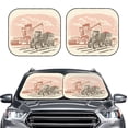 thumbnail image 2 of Balery Combine harvester working with tractor Parasol para parabrisas de coche de 2 piezas | Parasol plegable para parabrisas delantero de coche para la mayoría de sedanes-Medium, 2 of 6