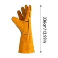 thumbnail image 2 of Thickened Double Layer Cowhide Welding Gloves for Heat and Cut Resistance with Comfortable Durable, 2 of 2