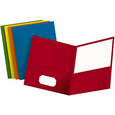 Two-Pocket Folders, Assorted Colors, Letter Size
