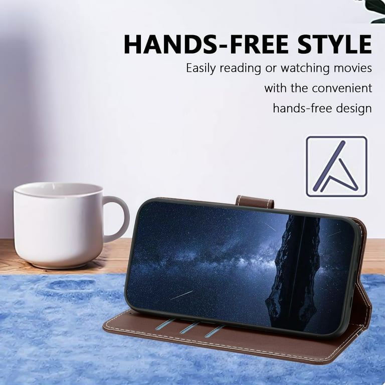for iPhone 12 Pro Max Wallet Case, Luxury PU Leather Book Style