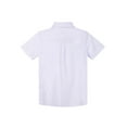 thumbnail image 6 of Bienzoe Boy's School Uniform Short Sleeve Oxford Shirt 2Pcs Pack White 8, 6 of 9