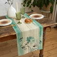 thumbnail image 4 of Rustic Farmhouse Table Runner, Teal Daisy Floral Flowers and Butterfly Table Runners for Dining Room, Kitchen, Living Room, Holiday and Party Table Decor 13 x 72inch, 4 of 4
