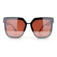 thumbnail image 5 of Womens Designer Squared Butterfly Chic Sunglasses Burgundy Pink - Burgundy Mirror, 5 of 8