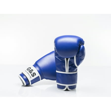 G&S Lower East Side Trainer - Blue Synth Velcro Boxing Gloves 16