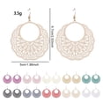 thumbnail image 2 of Pendientes de cobre Minnieouse para mujer redondos elegantes recubiertos a la moda color Azul, 2 of 6