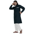 thumbnail image 3 of AtasiÂ&nbsp;Men's Henley Welt PocketÂ&nbsp;LongÂ&nbsp;KurtaÂ&nbsp;Solid Indian Ethnic Wear Clothing ForÂ&nbsp;Men's, 3 of 7