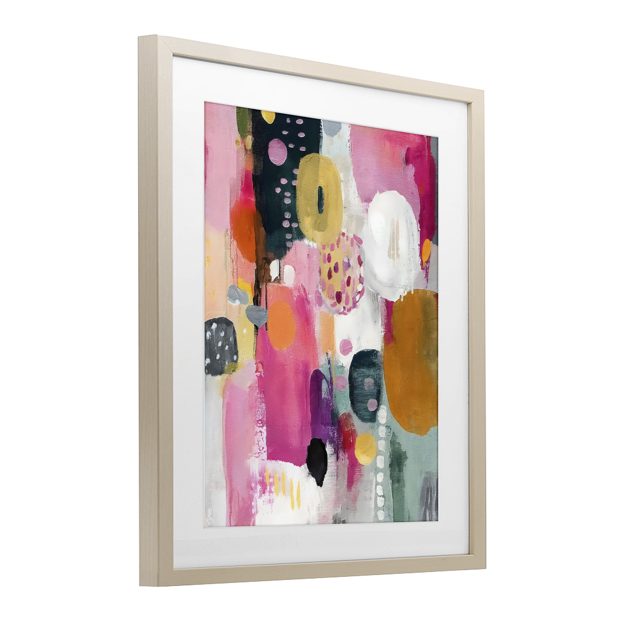 Stupell Industries Abstract Blooms Cascade Birch Framed Print Under Glass, design by Riley B