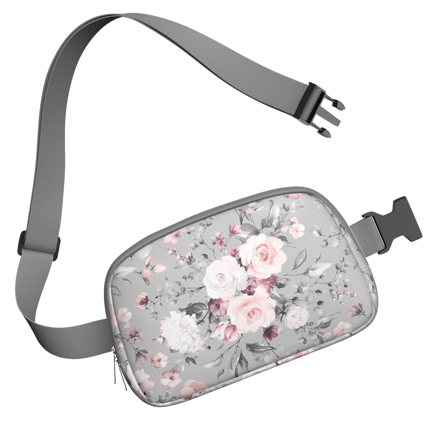 Floral Blossom Waist Bag – Cute Country Fanny Pack with Spring Wildflower Pattern & Romantic Touches